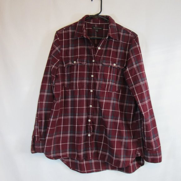 Banana Republic Other - Banana Republic Maroon Plaid Button Down Shirt
